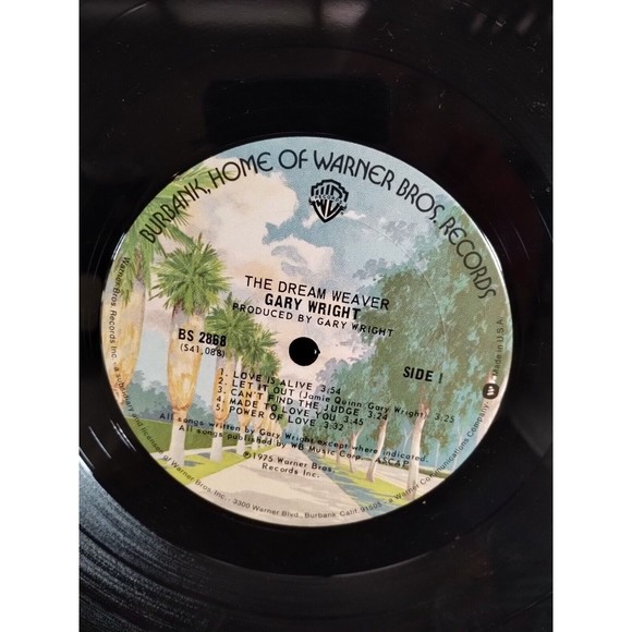 Gary Wright - The Dream Weaver 1975 Warner Bros. LP Love Is Alive Dream Weaver - Picture 4 of 6